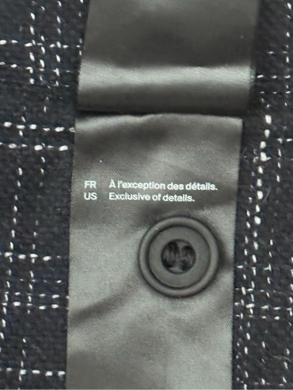 COS Navy Blue Wool Blend Grid Overshirt Jacket Relaxed Fit Size TP US XS S - Picture 11 of 11